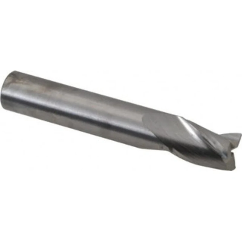 RobbJack 1/2 Diam, 5/8 LOC, 1/2 Shank Diam, 3 OAL, 3 Flute Solid Carbide Square End Mill Single End, Uncoated, Spiral...